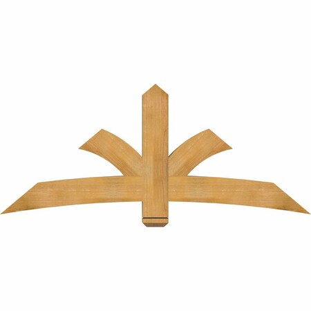 Ekena Millwork Davenport Rough Sawn Timber Gable Bracket, Western Red Cedar, 72"W x 30"H x 4"D x 6"F, 10/12 Pitch GBW072X30X0406DAV00RWR